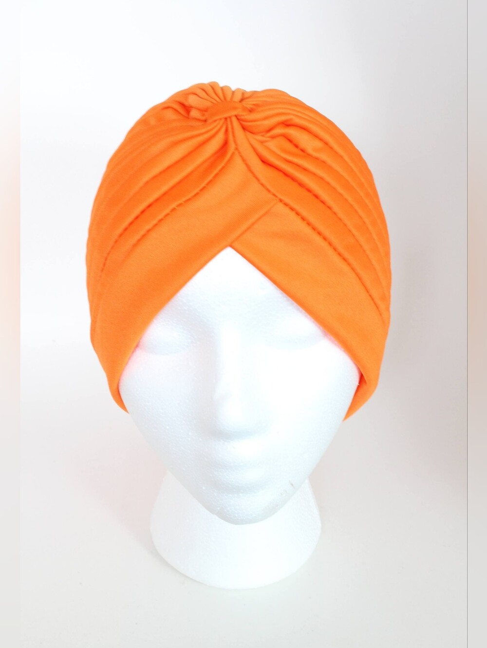 Halloween Costume Turban Orange Hat Snood Chemo Cap - Picture 3 of 4
